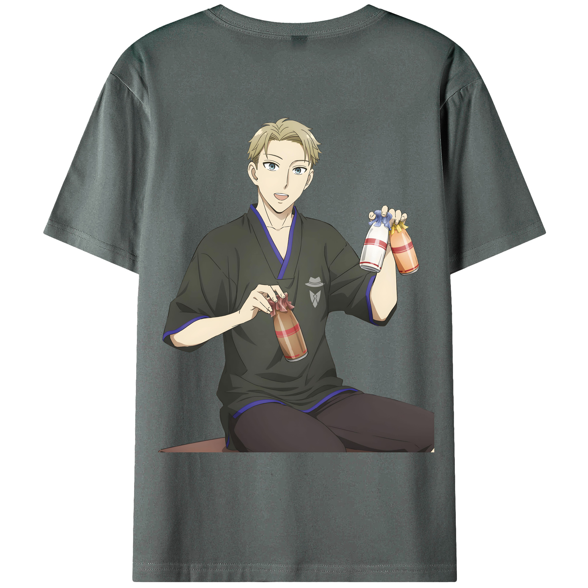 （画像用） SPY×FAMILY间谍家家酒 綿100％ メンズ半袖Tシャツ（バックプリント） 通気性